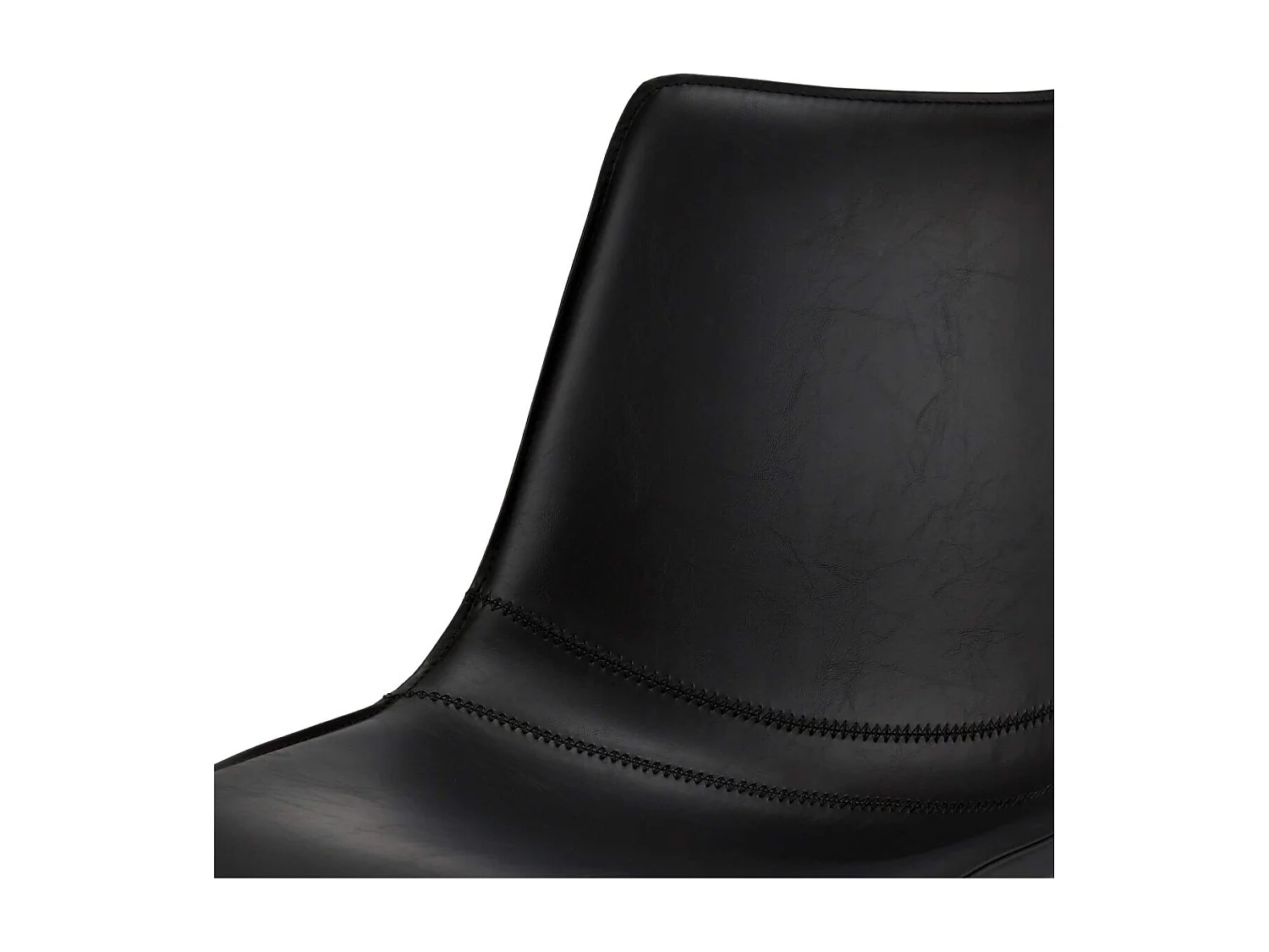 Esszimmerstühle 4er Set Isabel - Kunstleder & Metall - Schwarz