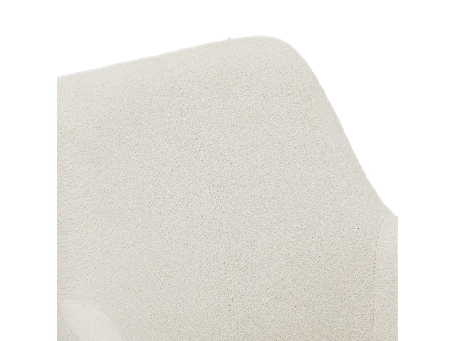 Esszimmerstühle 6er Set Helena - Stoff (Bouclé) & Metall - Cremeweiß