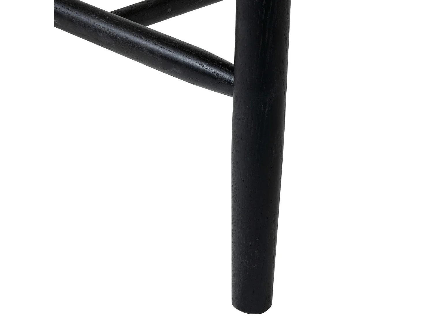 Sitzbank 110 cm Prime - Papiergarn & Massives Eichenholz - Schwarz