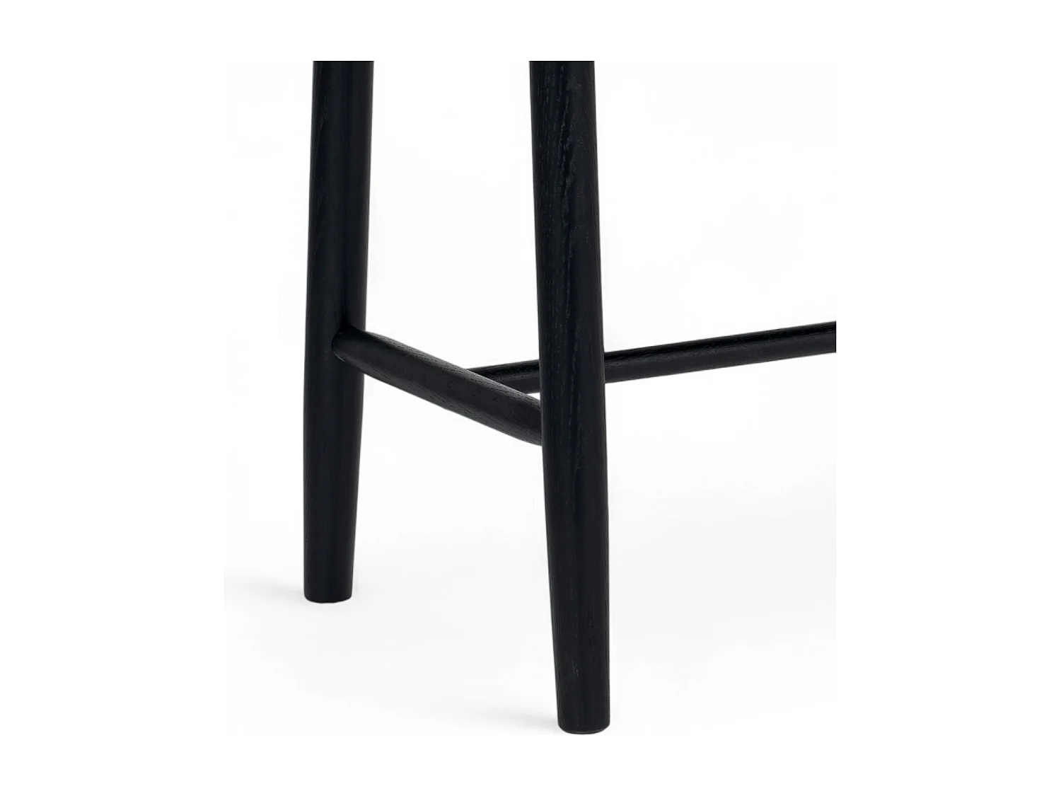 Sitzbank 110 cm Prime - Papiergarn & Massives Eichenholz - Schwarz