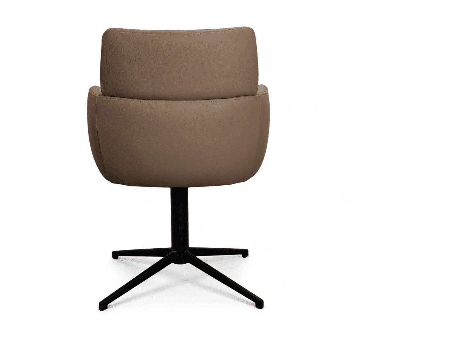 Esszimmerstuhl  Marco - Leder & Metall - Taupe