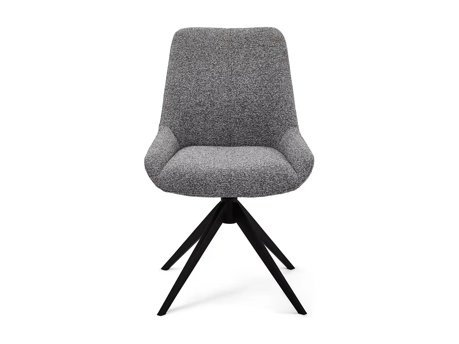 Esszimmerstühle 6er Set Helena - Stoff (Bouclé) & Metall - Grau