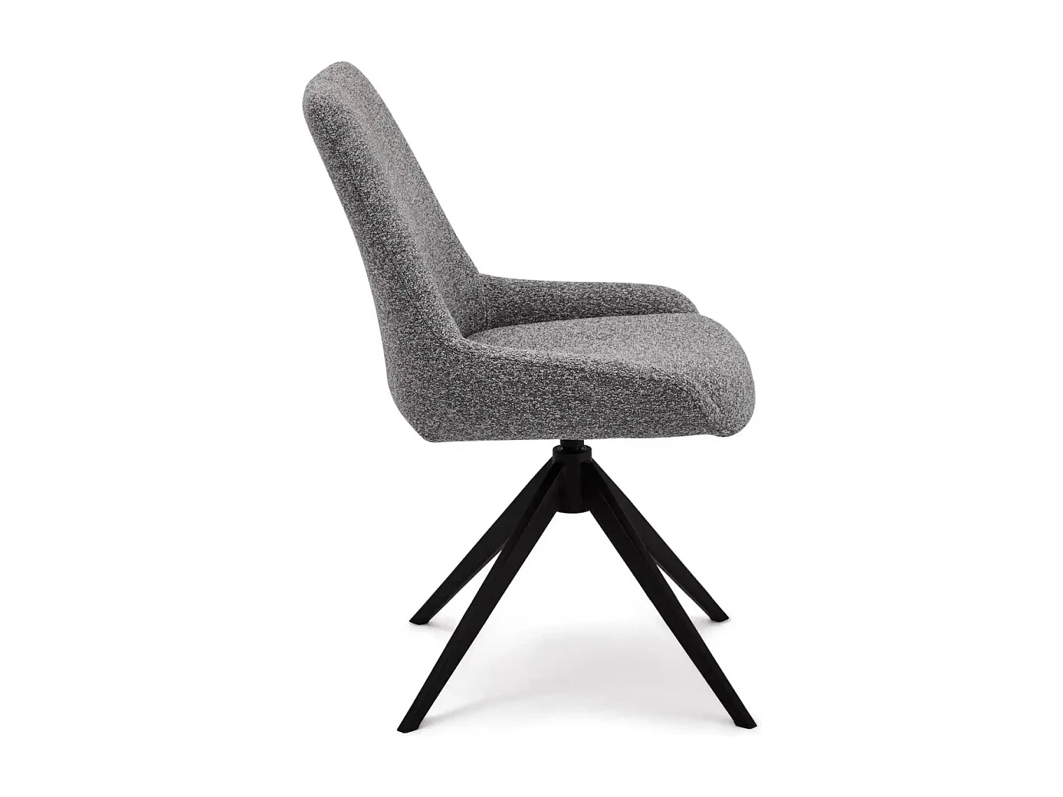 Esszimmerstühle 6er Set Helena - Stoff (Bouclé) & Metall - Grau