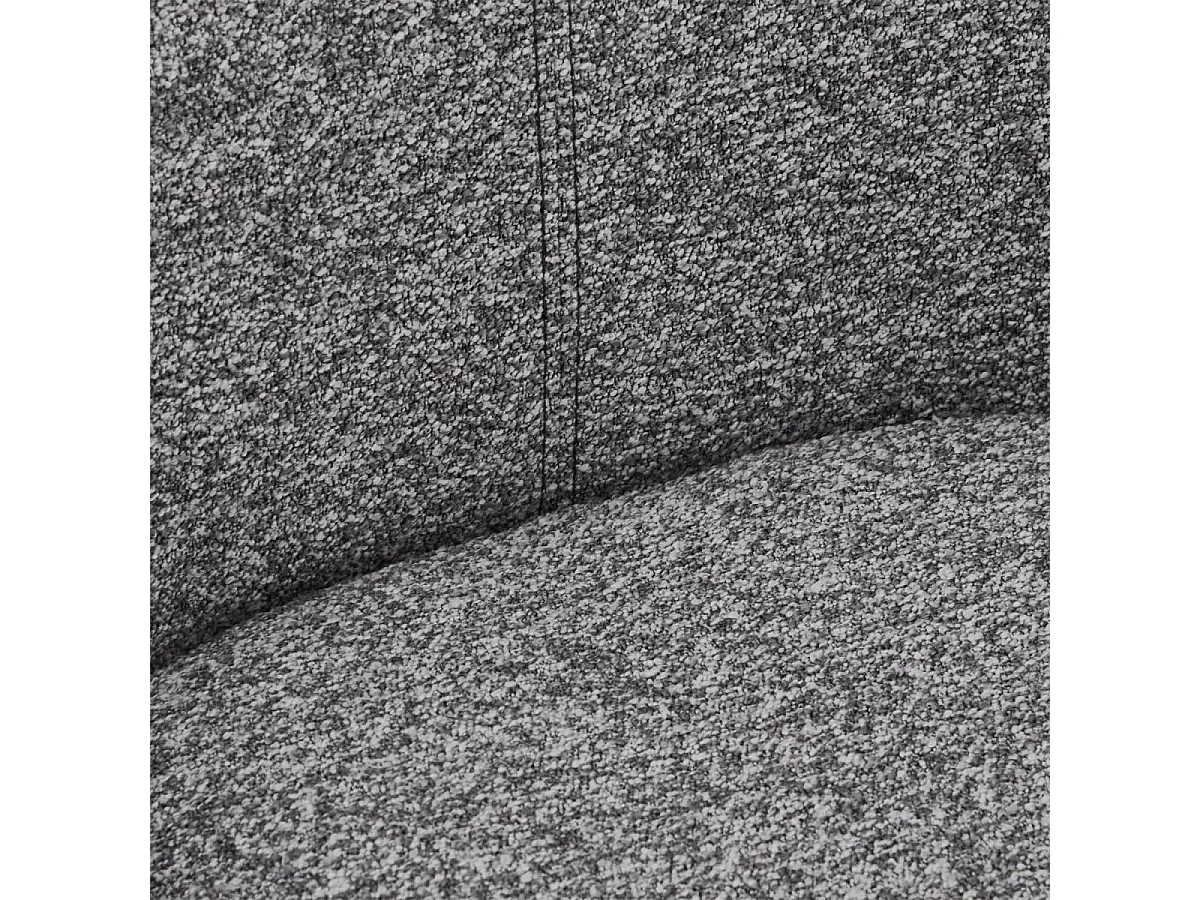 Esszimmerstühle 6er Set Helena - Stoff (Bouclé) & Metall - Grau