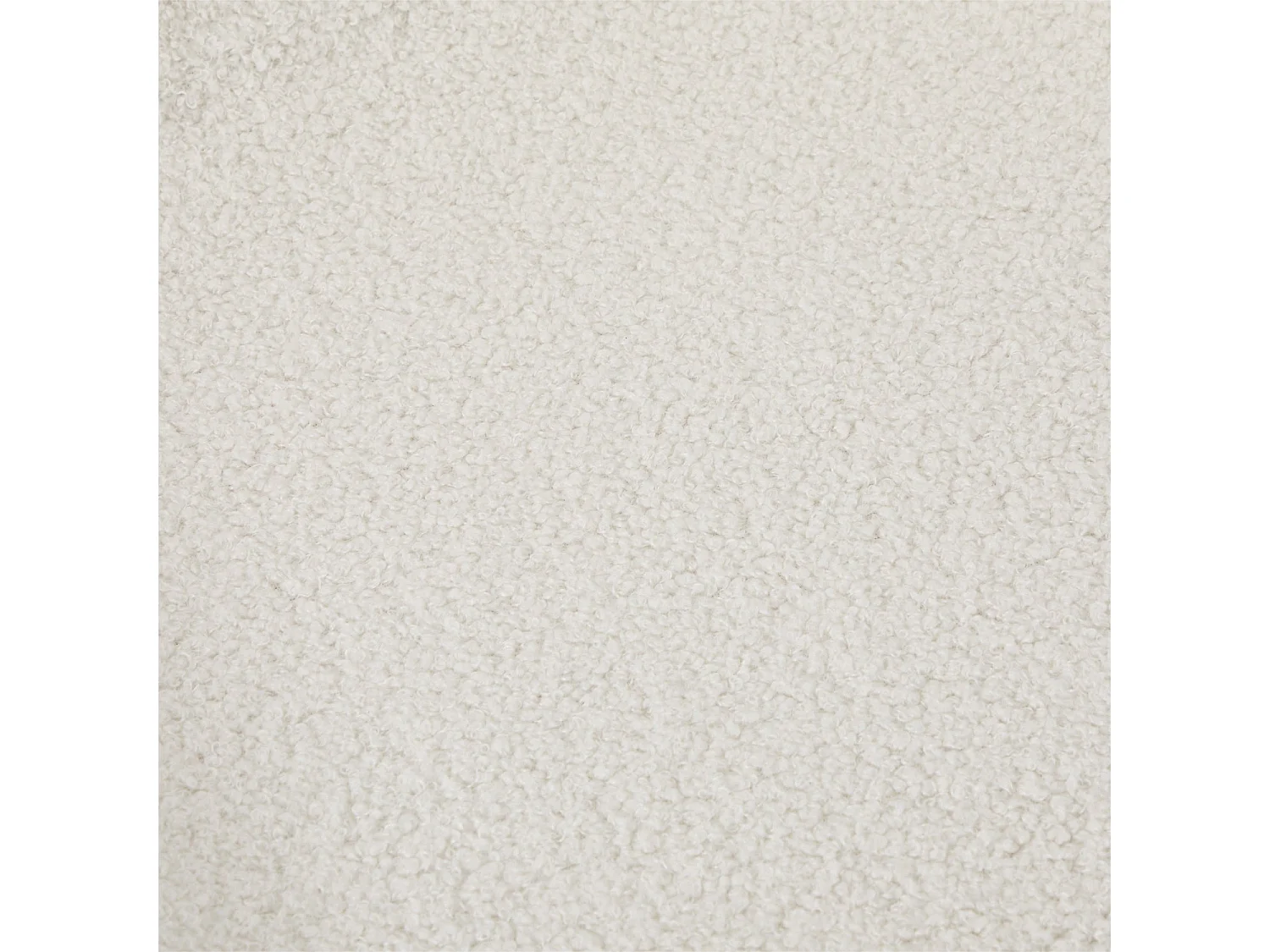 Esszimmerstühle 6er Set Teddy - Stoff (Bouclé) & Metall - Cremeweiß