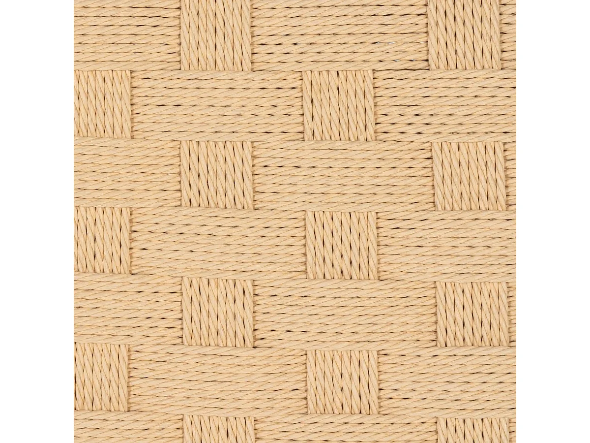 Sitzbank 110 cm Nobel - Papiergarn & Massives Eichenholz - Schwarz