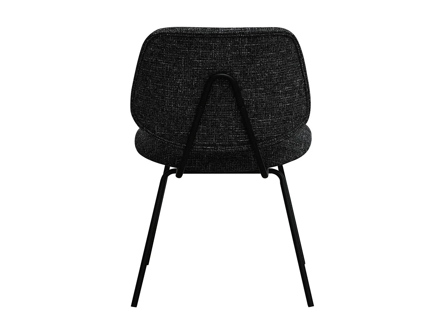 Esszimmerstühle 2er Set Sofia - Stoff (Bouclé) & Metall - Schwarz