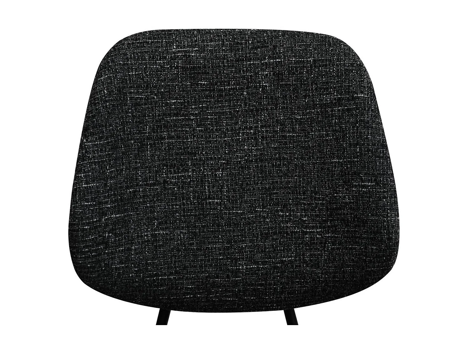 Esszimmerstühle 2er Set Sofia - Stoff (Bouclé) & Metall - Schwarz