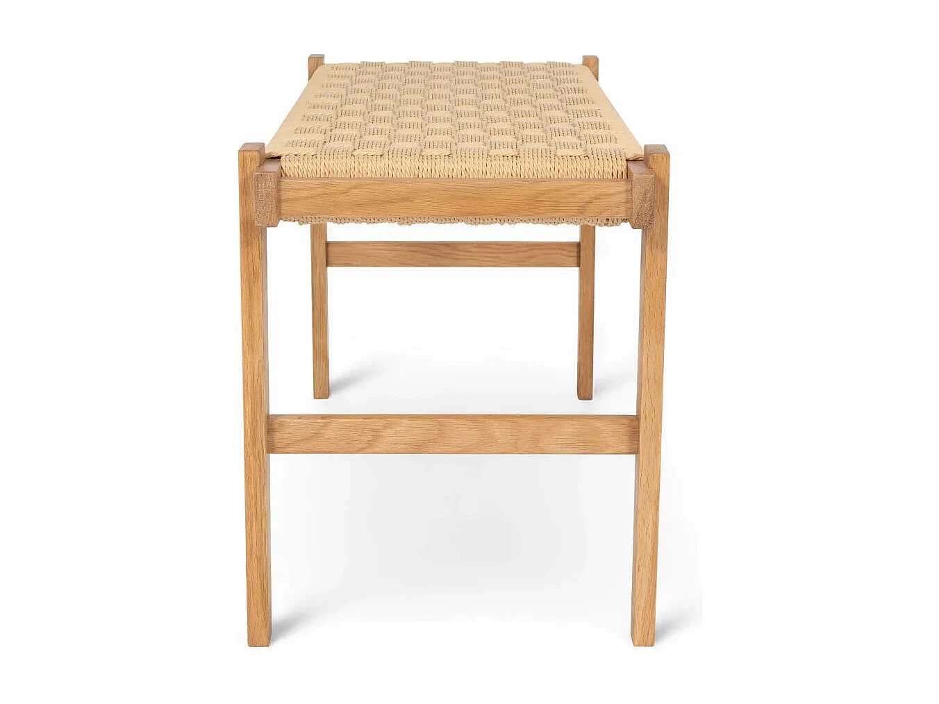 Sitzbank 110 cm Nobel - Papiergarn & Massives Eichenholz - Wildeiche