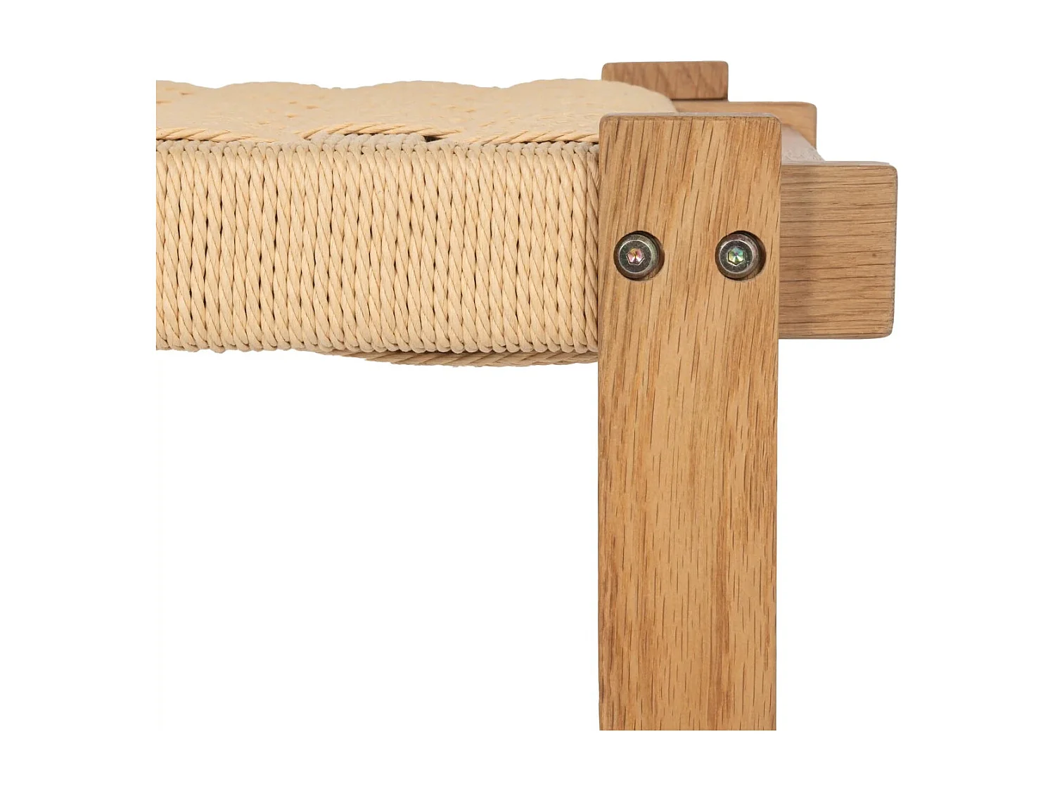 Sitzbank 110 cm Nobel - Papiergarn & Massives Eichenholz - Wildeiche