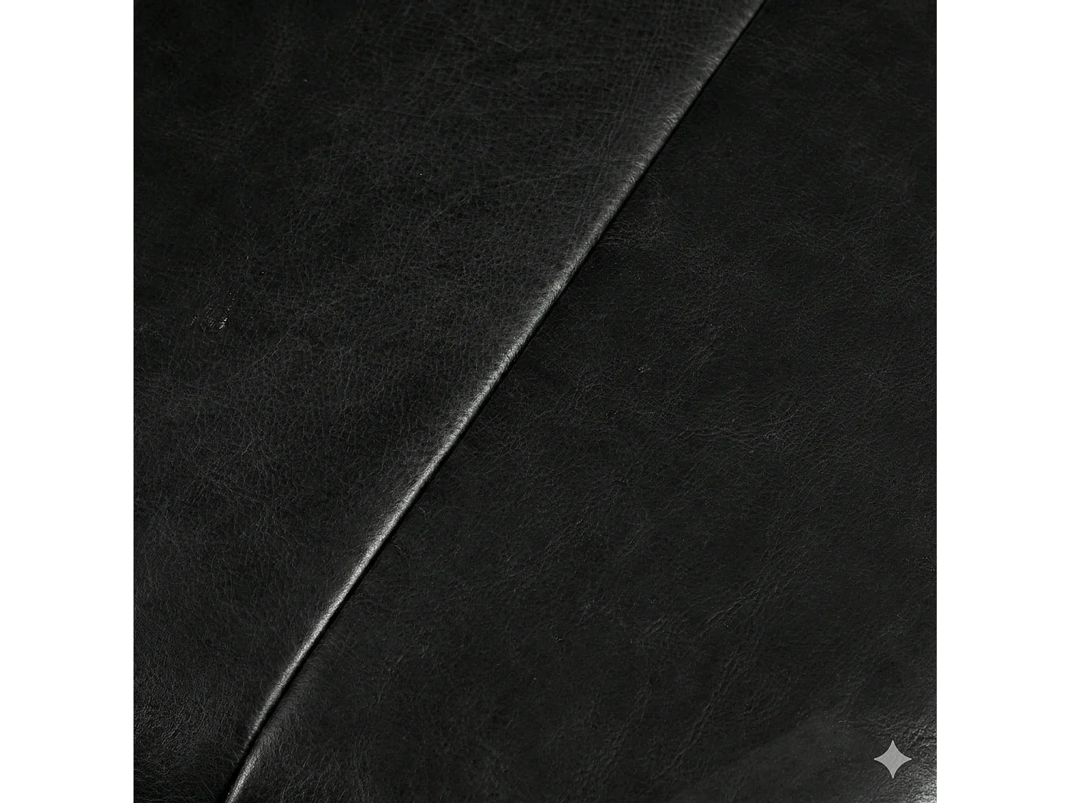 Sitzbank 120 cm Athea - Leder & MDF, Massivholz, Schaumstoff - Schwarz