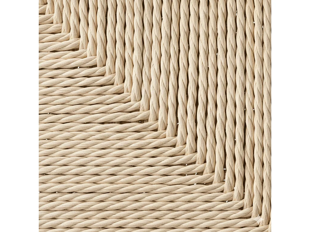 Sitzbank 110 cm Prime - Papiergarn & Massives Eichenholz - Eiche bianco