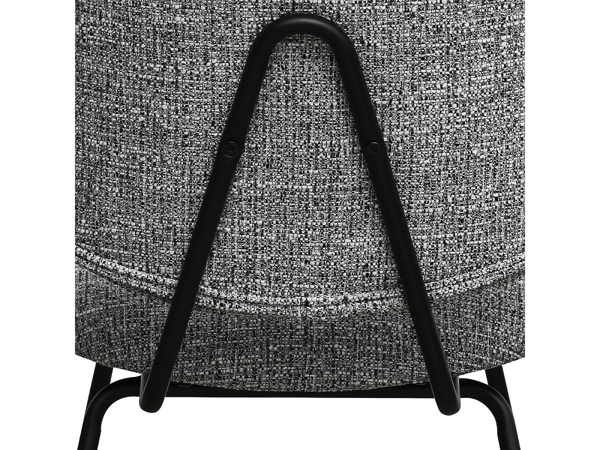 Esszimmerstühle 2er Set Sofia - Stoff (Bouclé) & Metall - Grau