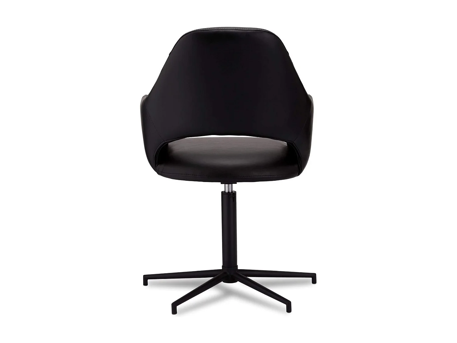 Esszimmerstühle 4er Set Luna - Kunstleder & Metall - Schwarz