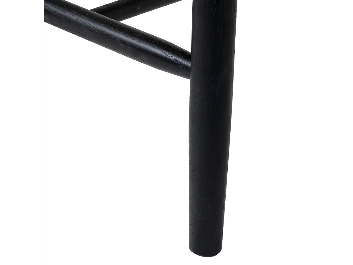 Sitzbank 110 cm Prime - Papiergarn & Massives Eichenholz - Schwarz
