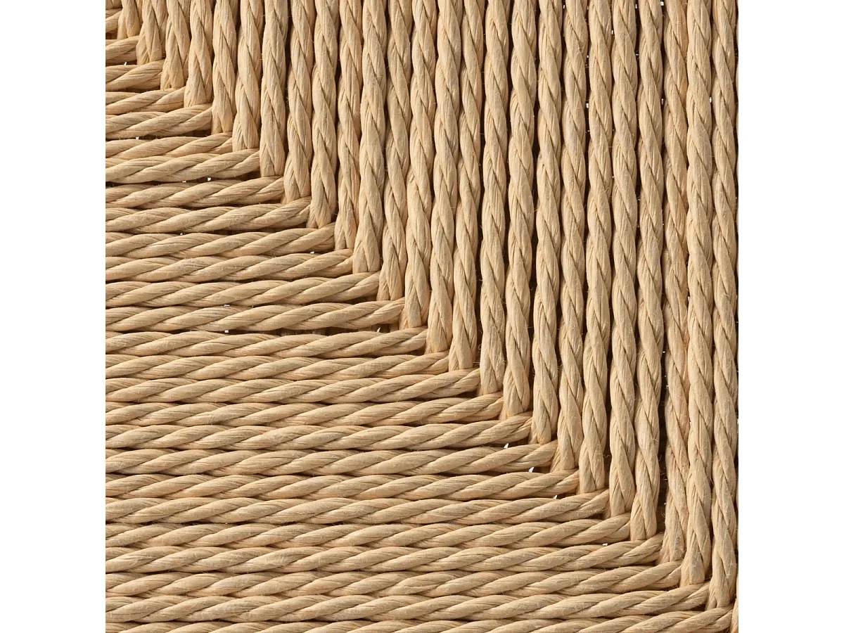 Sitzbank 90 cm Shine - Papiergarn & Massives Eichenholz - Wildeiche