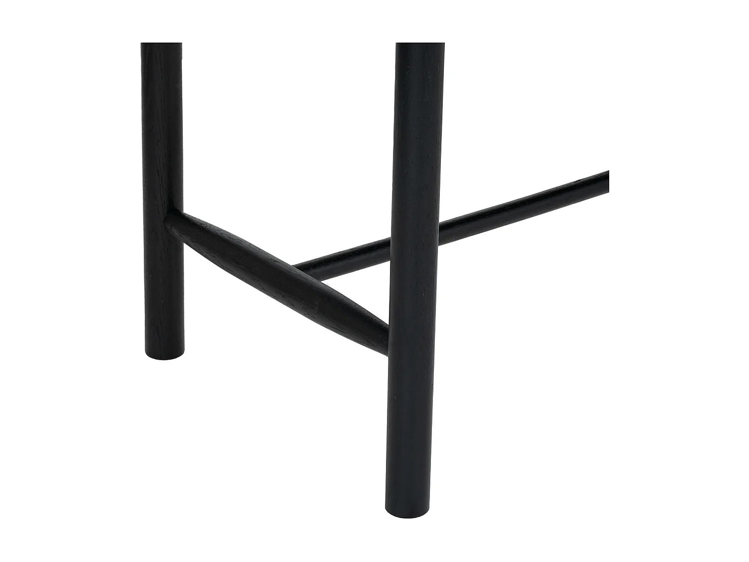 Sitzbank 90 cm Shine - Papiergarn & Massives Eichenholz - Schwarz