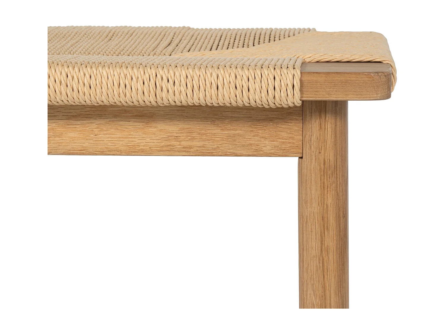 Sitzbank 110 cm Prime - Papiergarn & Massives Eichenholz - Wildeiche