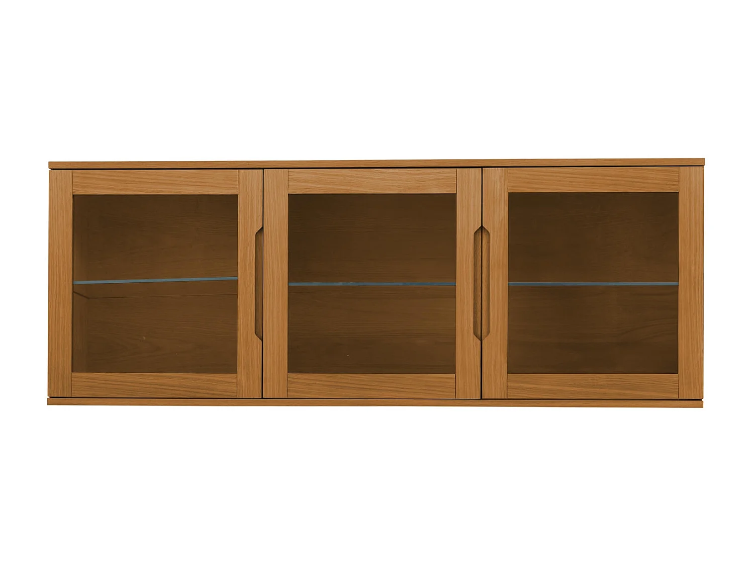 Hängechrank mit LED Beleuchtung mit 3 Türen Kerteminde - Eichenfurnier & MDF - Wildeiche