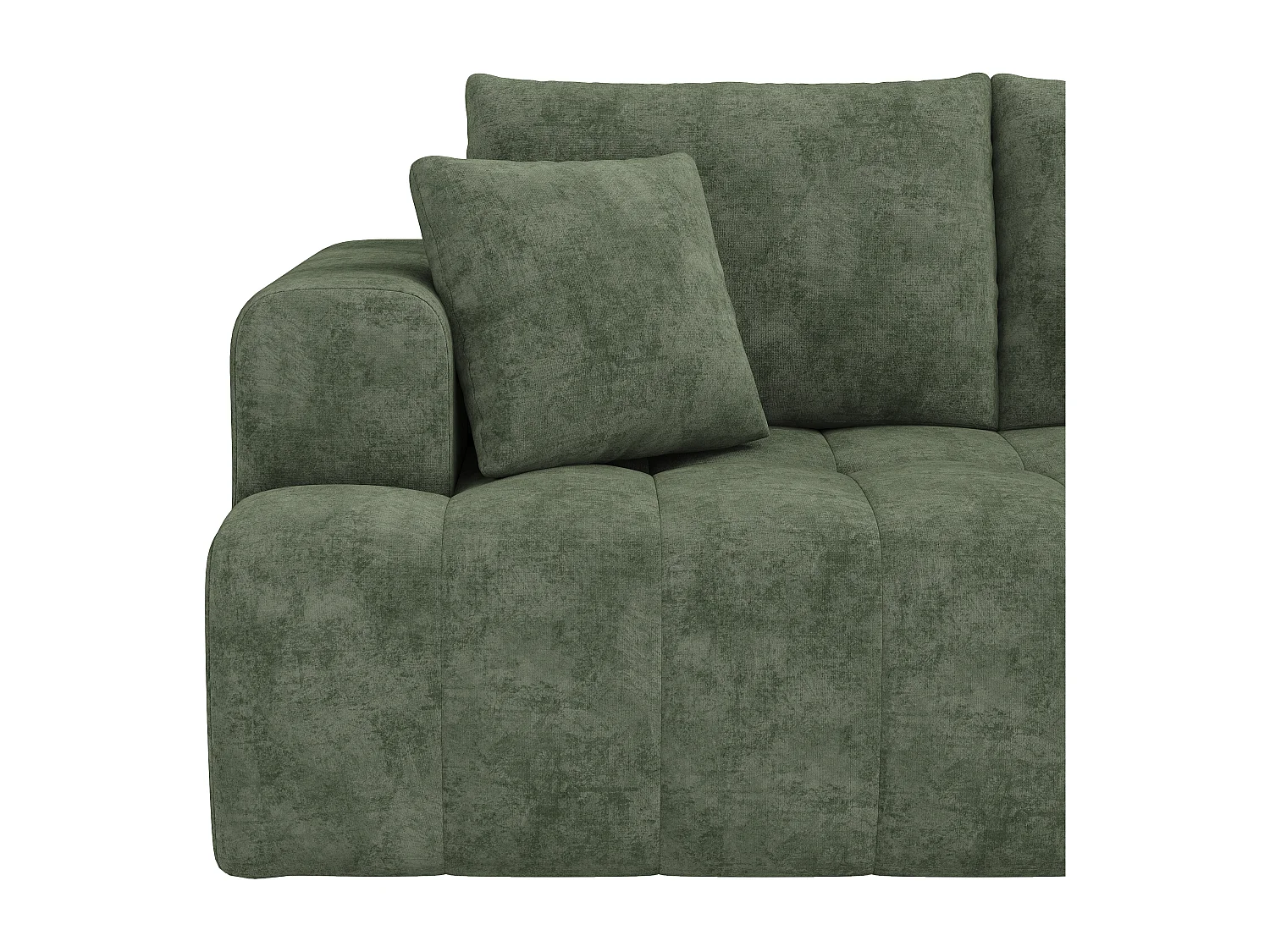 Canapé d'angle en L - 3 places - Canapé Cloud - Combinaison flexible - Aucun montage requis - Vert