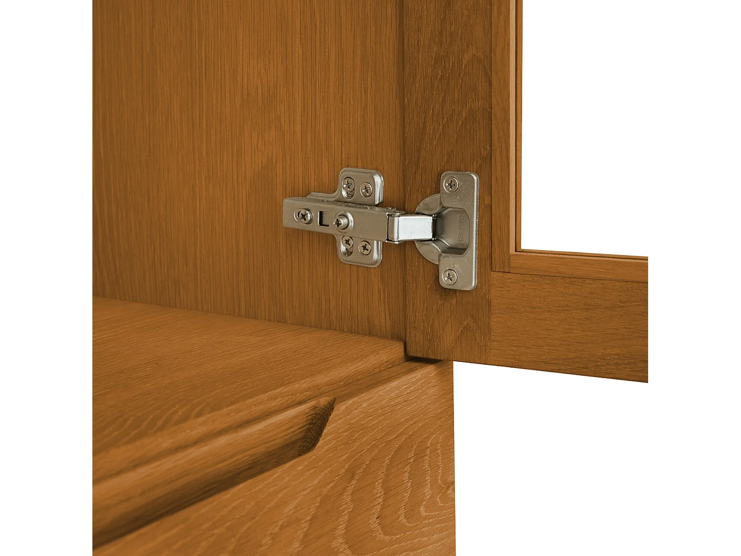 Highboard mit 4 Türen Kerteminde - Eichenfurnier & MDF - Wildeiche