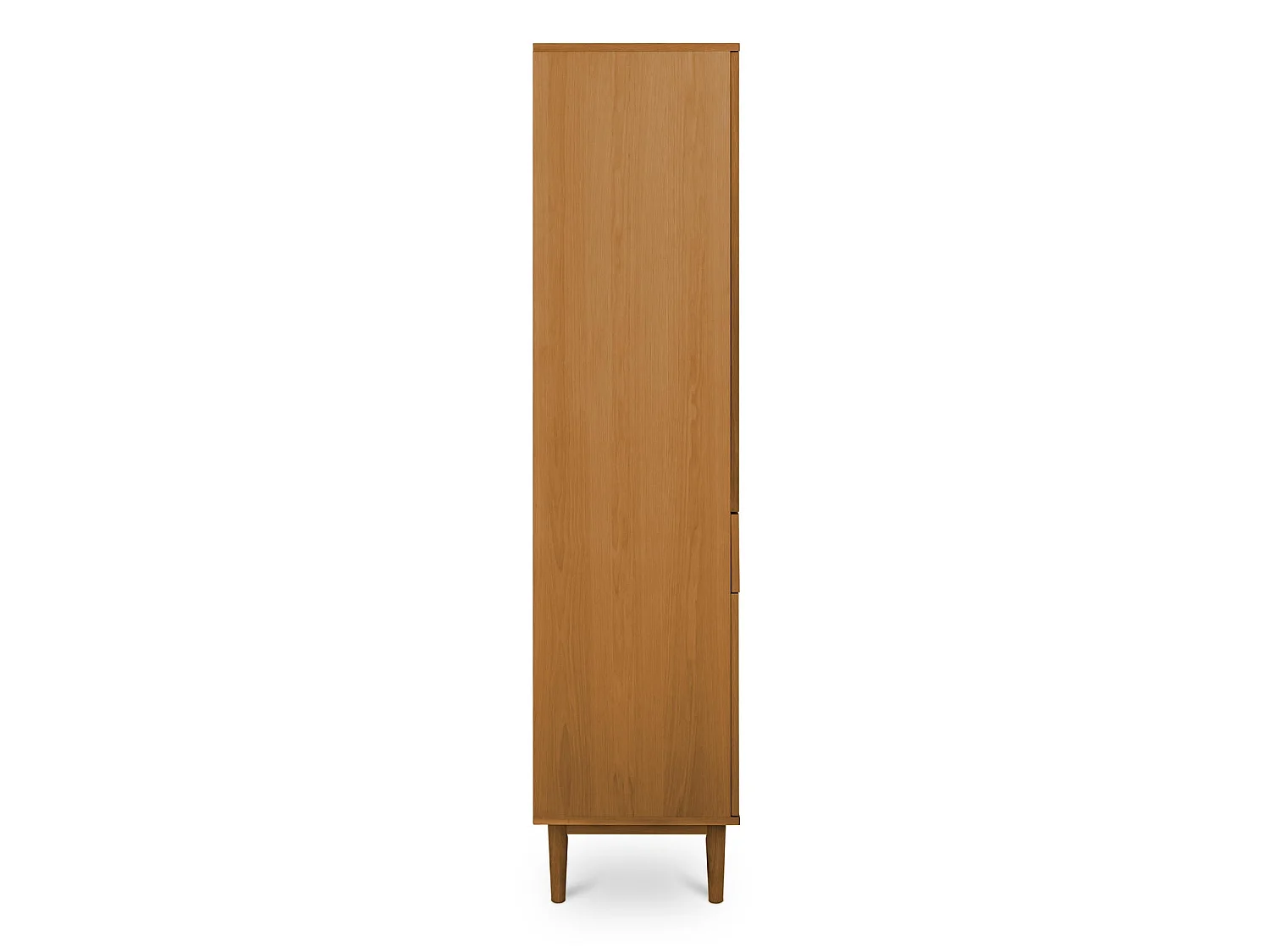 Vitrine mit LED Beleuchtung mit 2 Glastüren Kerteminde - Eichenfurnier & MDF - Wildeiche