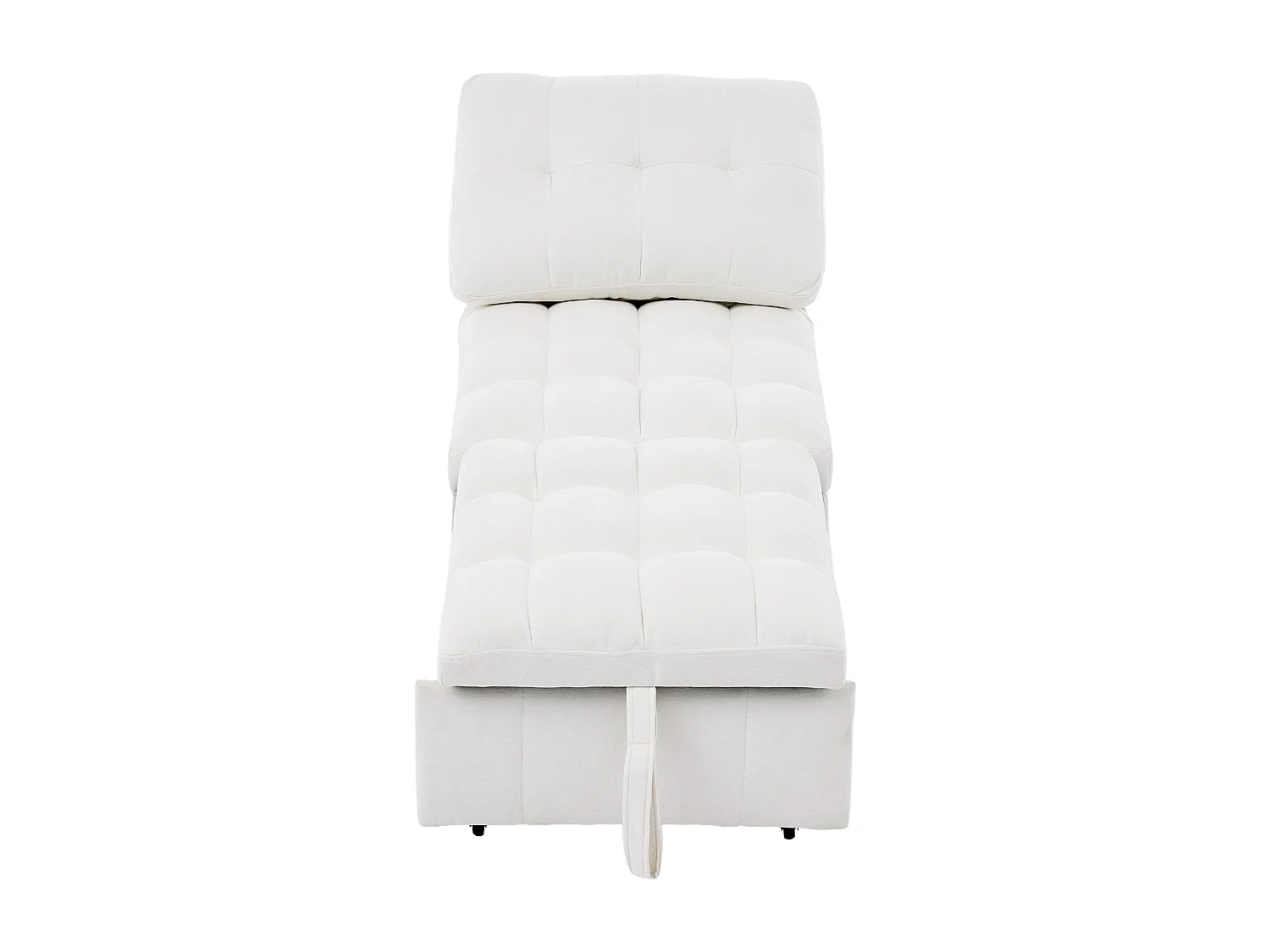 Canapé une place - 68x95x76 cm - dossier réglable - profondeur d'assise réglable - blanc