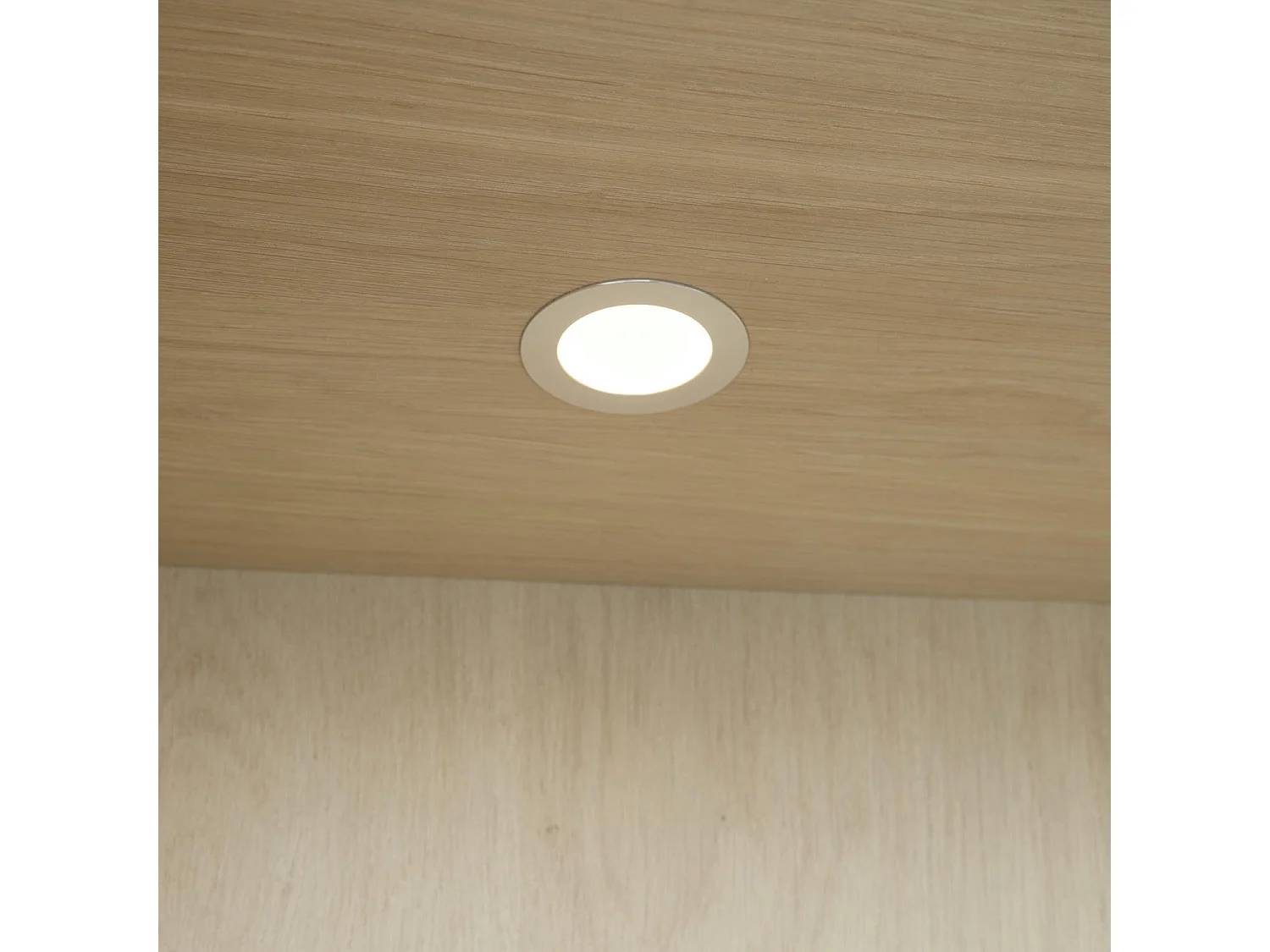 Highboard mit 4 Türen Kerteminde - Eichenfurnier & MDF - Eiche bianco