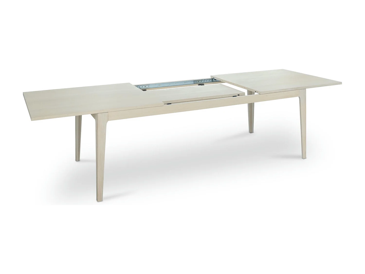 Esstisch ausziehbar 6 bis 8 Personen Kerteminde - Eichenfurnier & MDF - Eiche bianco