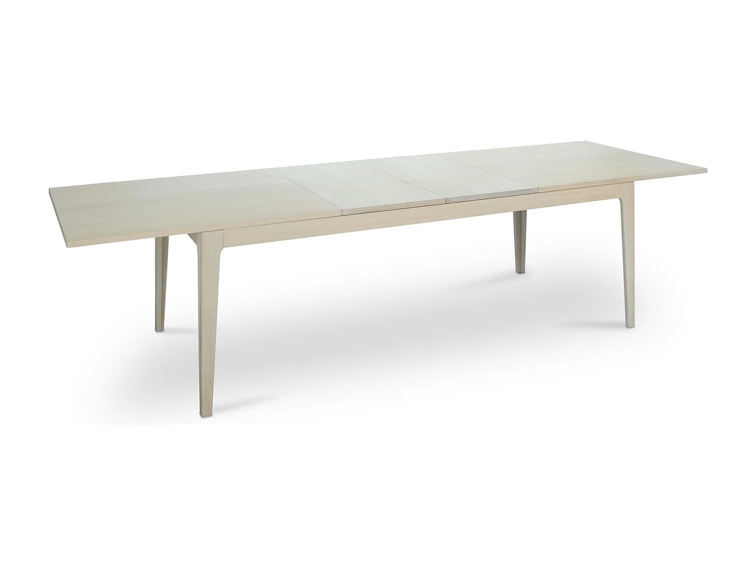 Esstisch ausziehbar 6 bis 8 Personen Kerteminde - Eichenfurnier & MDF - Eiche bianco