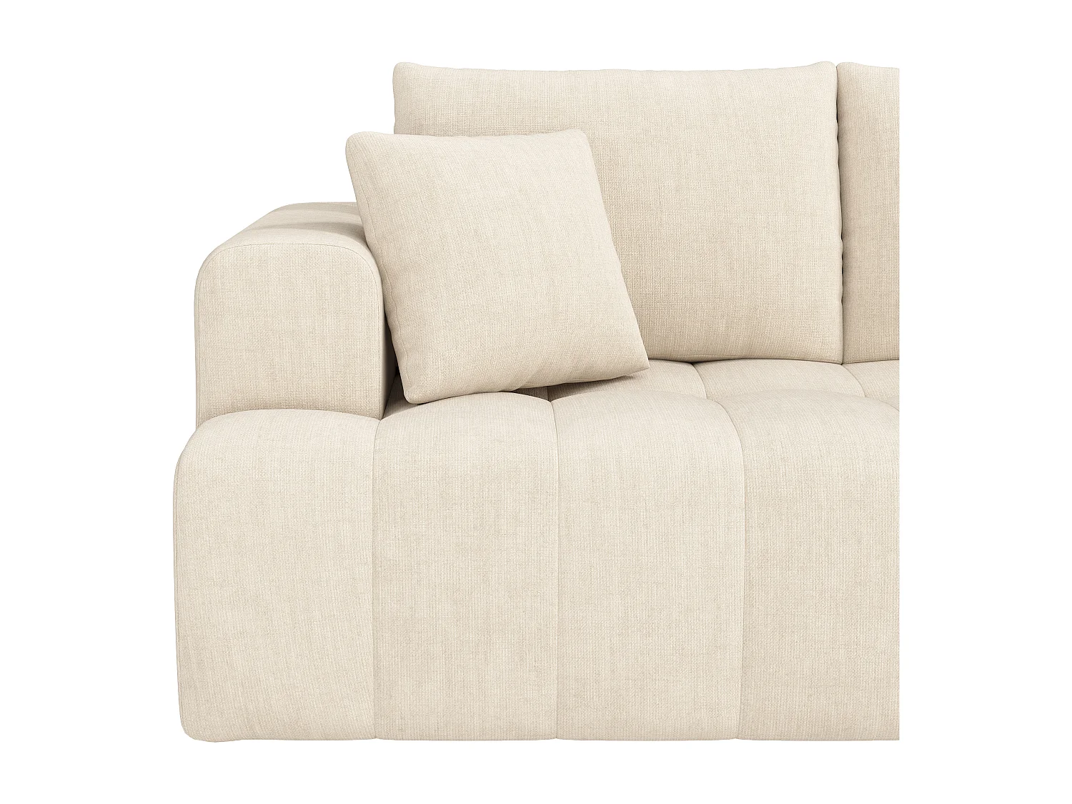 Canapé d'angle en L - 3 places - Canapé Cloud - Combinaison flexible - Aucun montage requis - beige