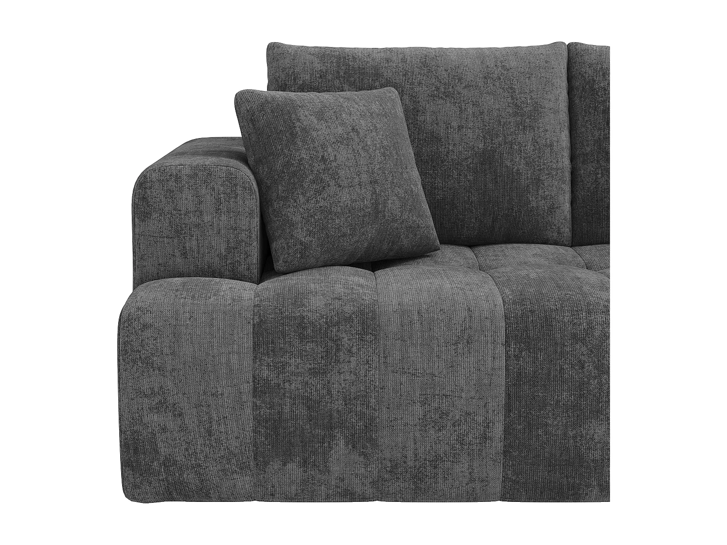 Canapé d'angle en L - 3 places - Canapé Cloud - Combinaison flexible - Aucun montage requis - gris