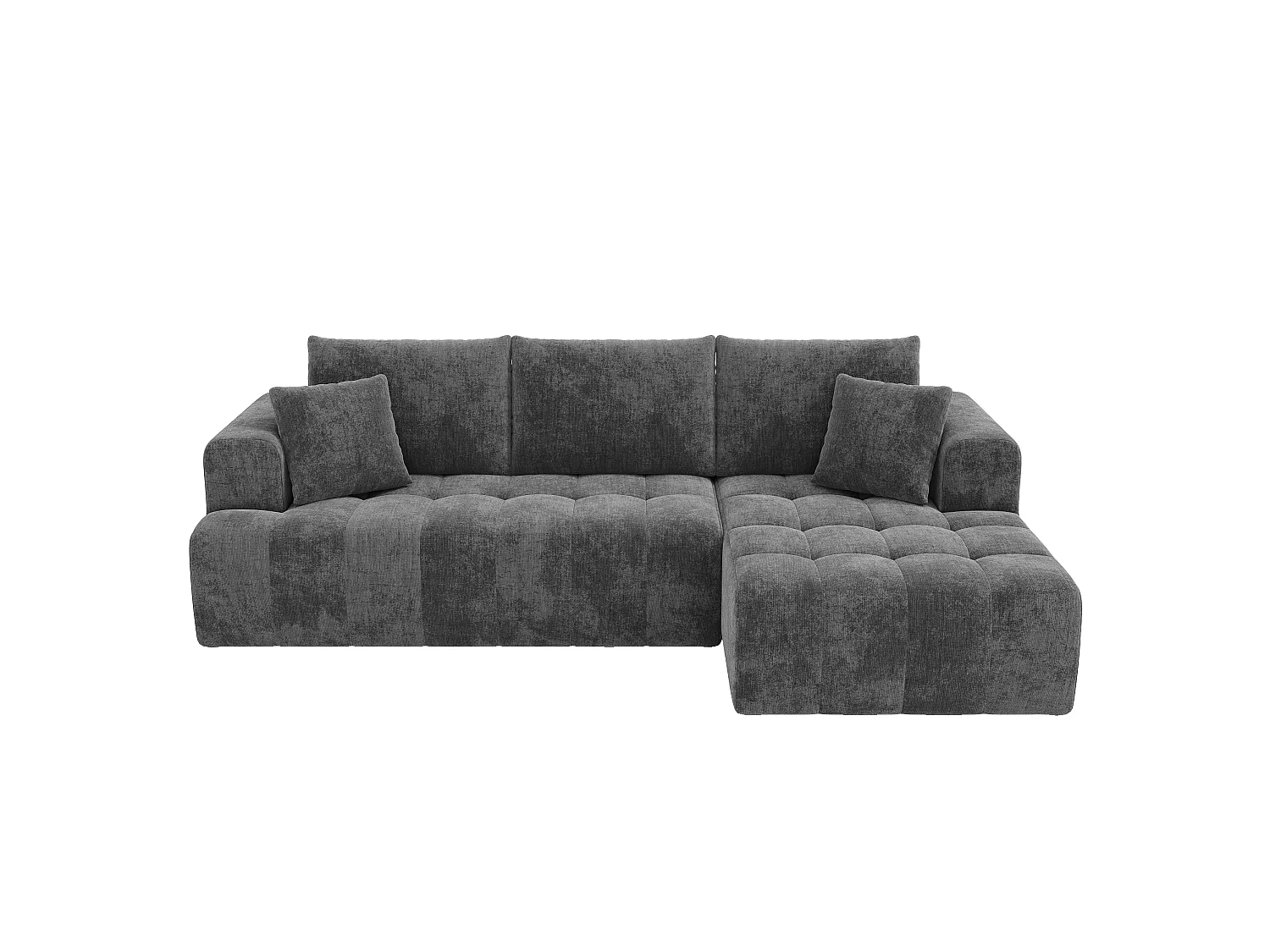 Canapé d'angle en L - 3 places - Canapé Cloud - Combinaison flexible - Aucun montage requis - gris
