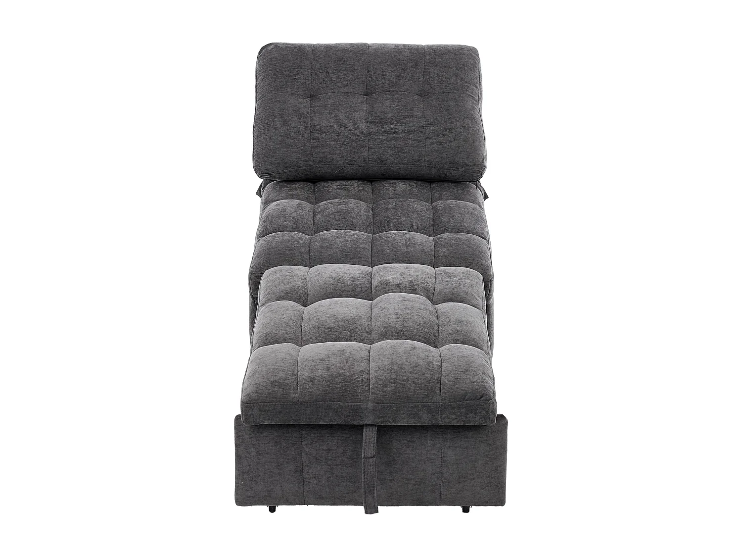 Canapé une place - 68x95x76 cm - dossier réglable - profondeur d'assise réglable - gris