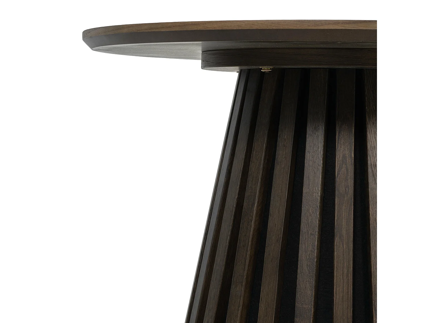 Couchtisch rund Svendborg - Eichenfurnier & MDF - Räuchereiche