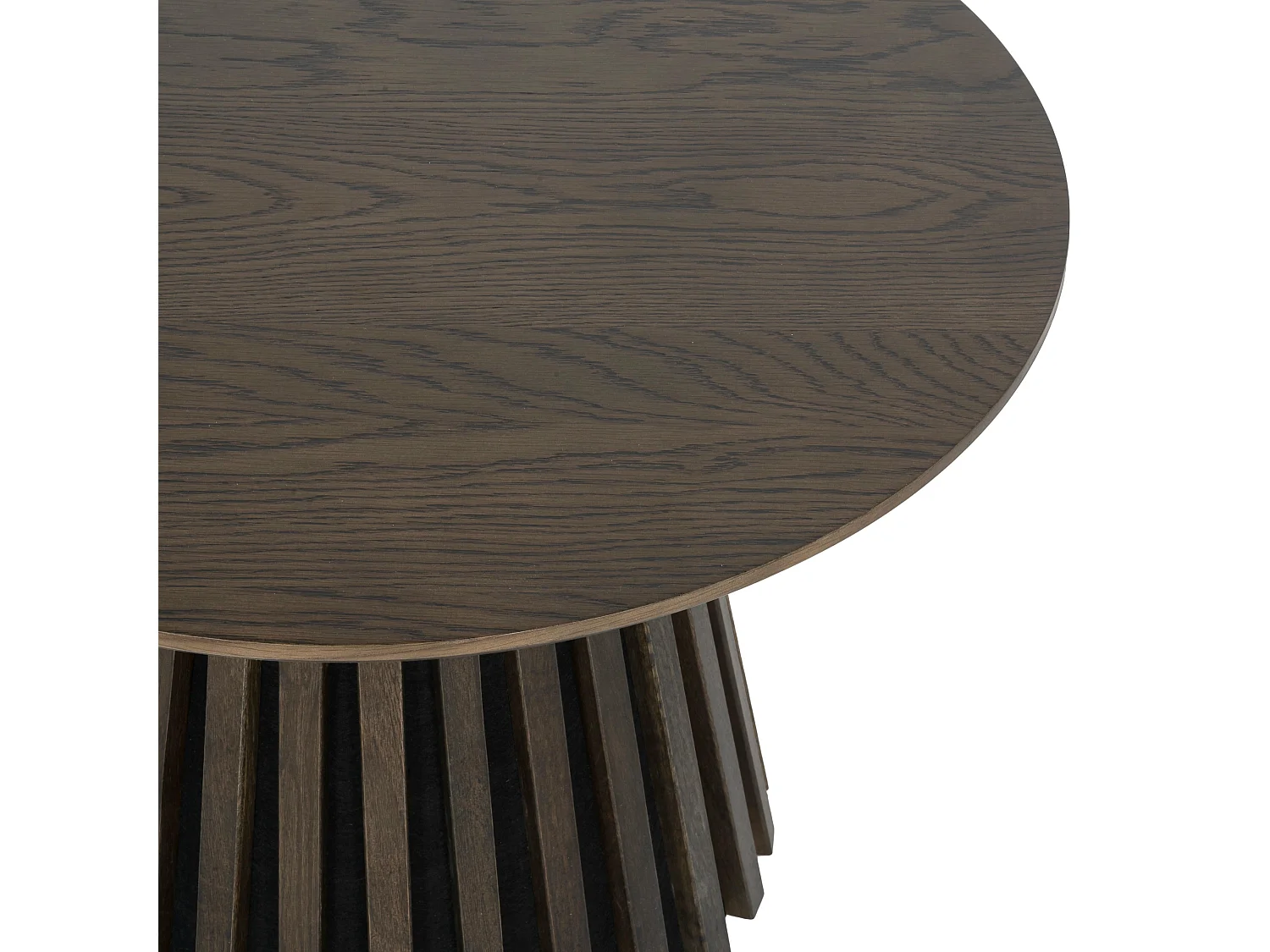 Couchtisch rund Svendborg - Eichenfurnier & MDF - Räuchereiche