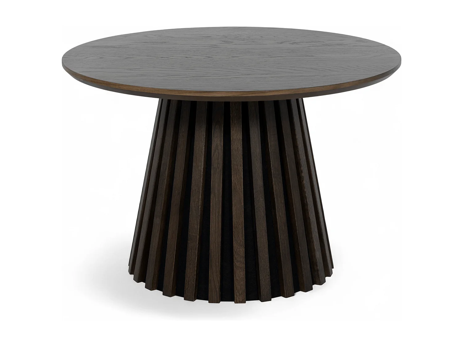 Couchtisch rund Svendborg - Eichenfurnier & MDF - Räuchereiche