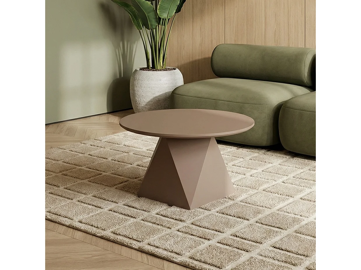 Couchtisch rund Aura - Lackiert & MDF - Mocha Mousse