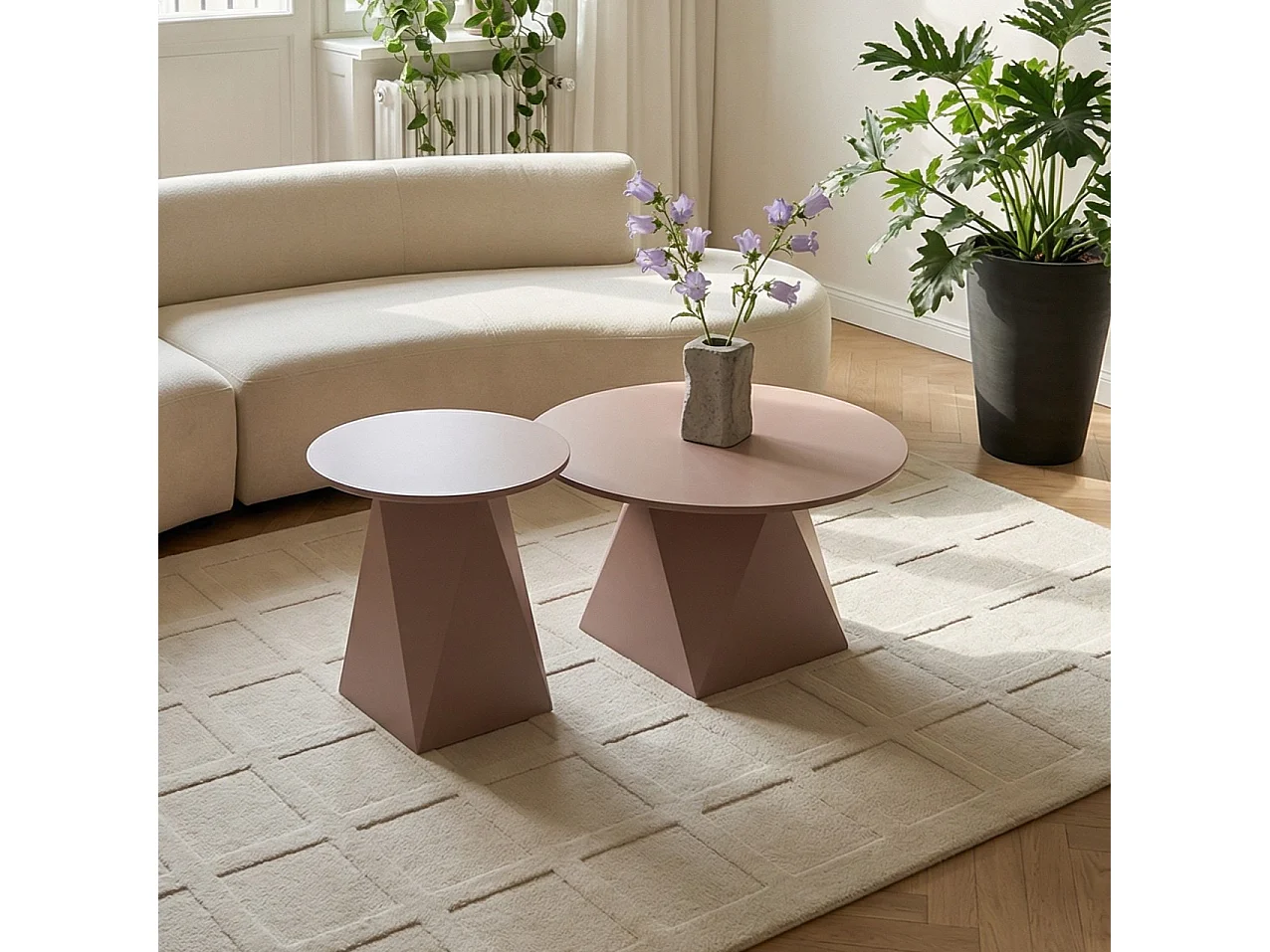 Couchtisch rund Aura - Lackiert & MDF - Mocha Mousse