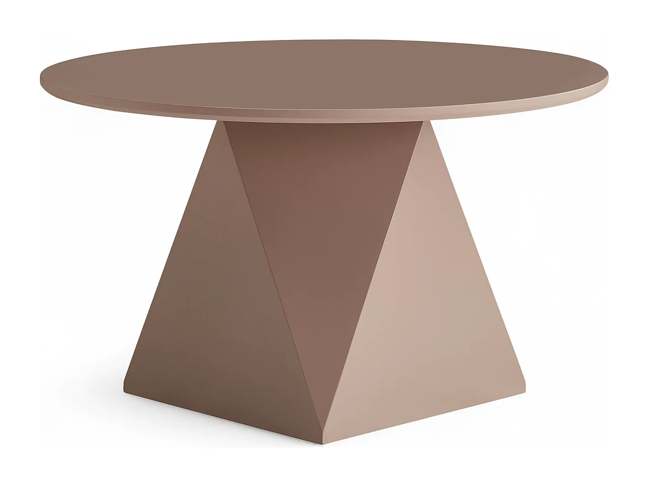 Couchtisch rund Aura - Lackiert & MDF - Mocha Mousse