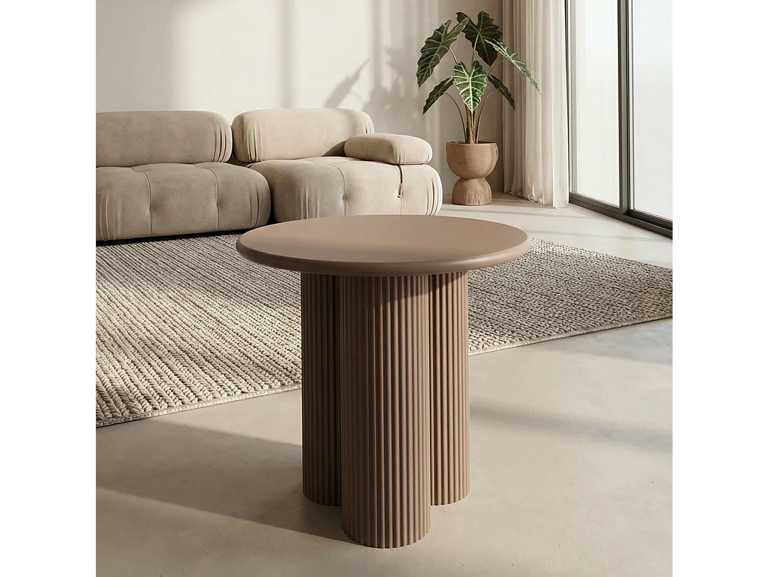 Runder Couchtich ø50 cm Mocha Mousse