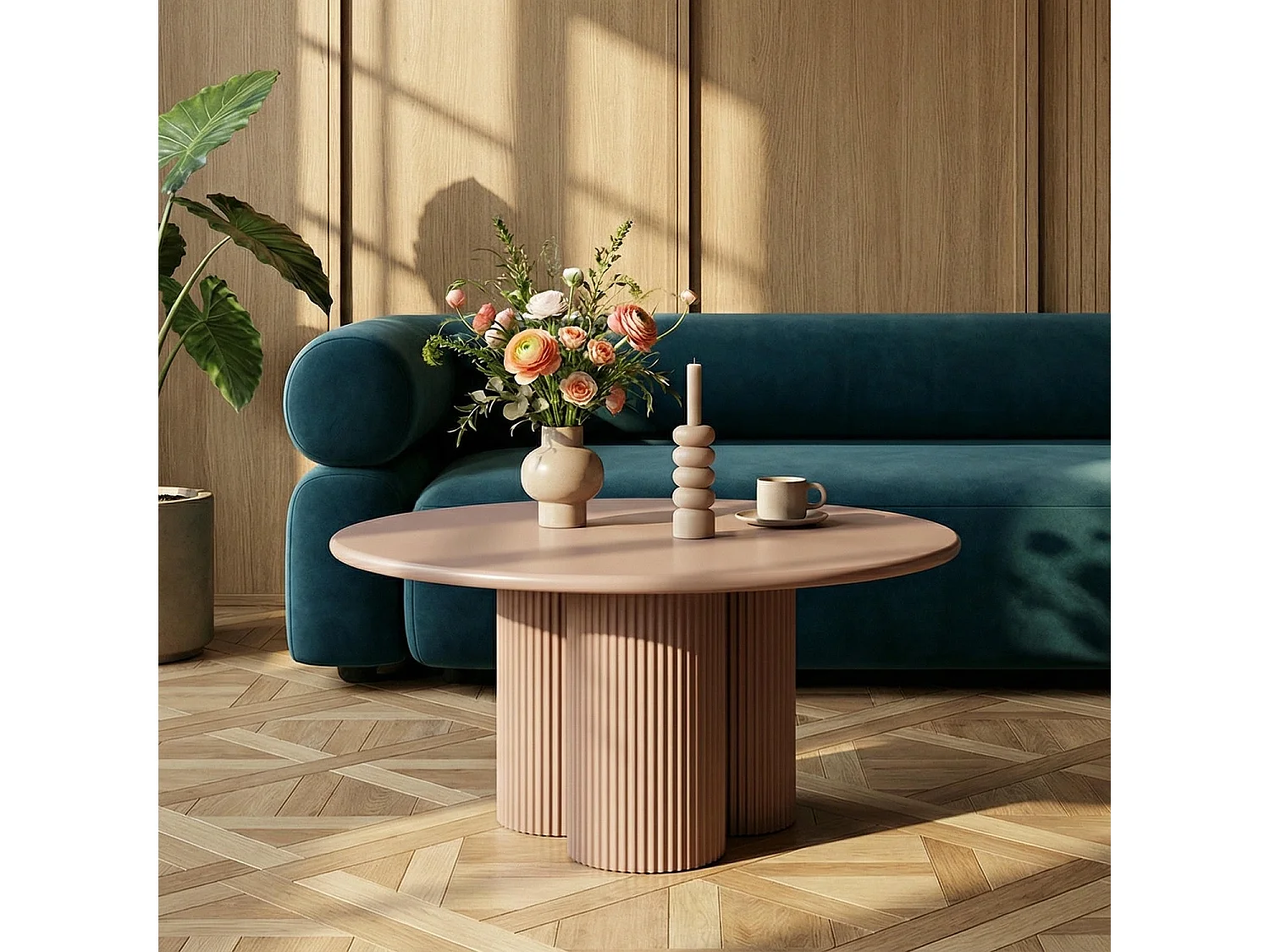 Runder Couchtich ø80 cm Mocha Mousse