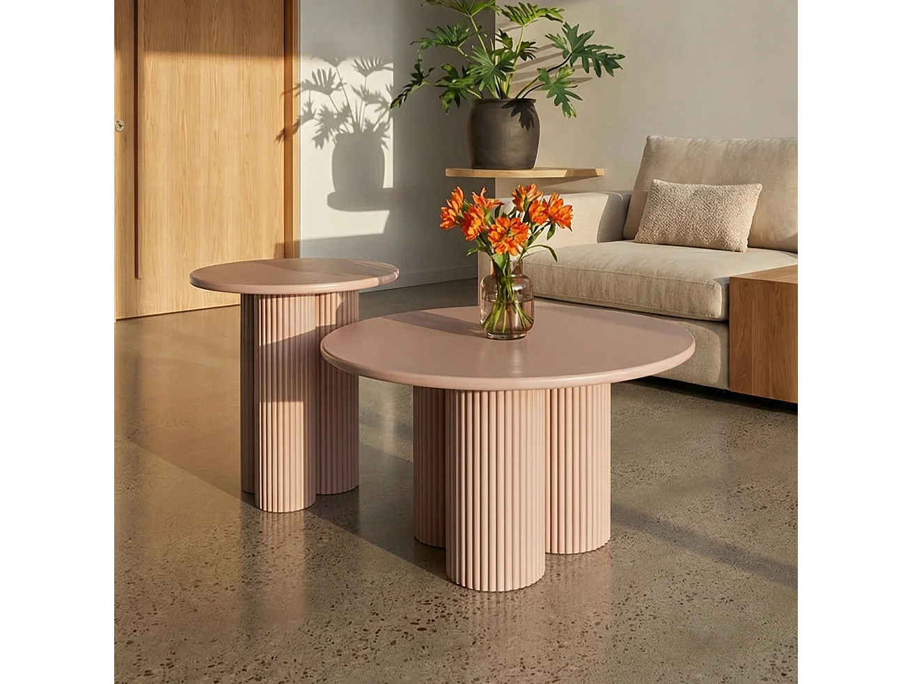 Runder Couchtich ø80 cm Mocha Mousse