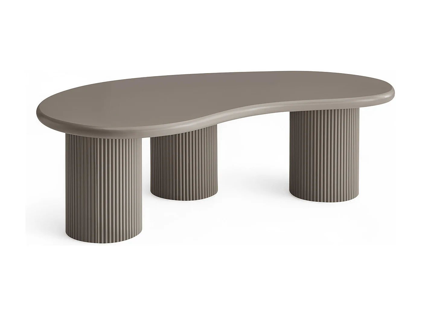 Couchtisch organisch Wave - Lackiert & MDF - Beige