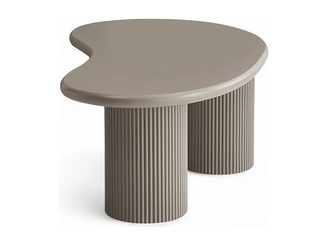 Couchtisch organisch Wave - Lackiert & MDF - Beige