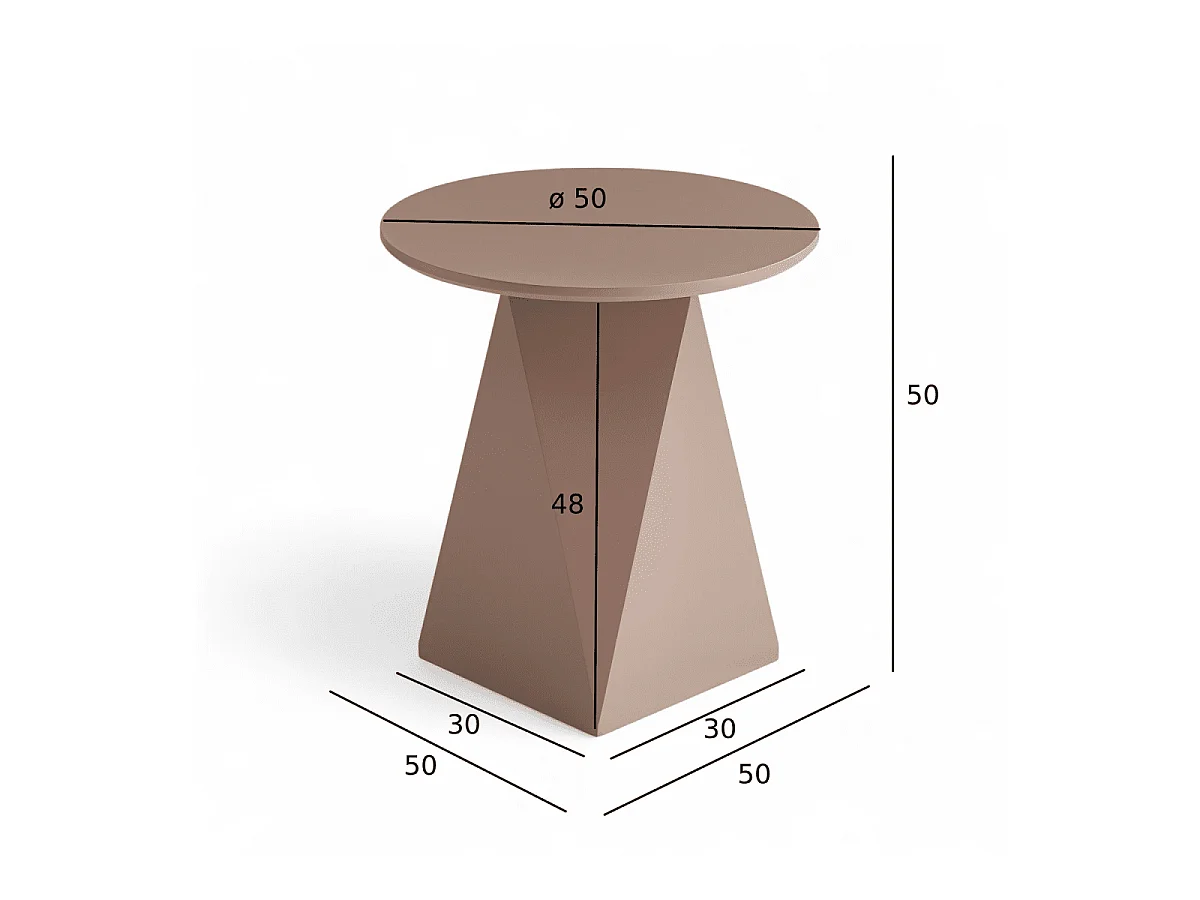 Runder Couchtich ø50 cm Mocha Mousse