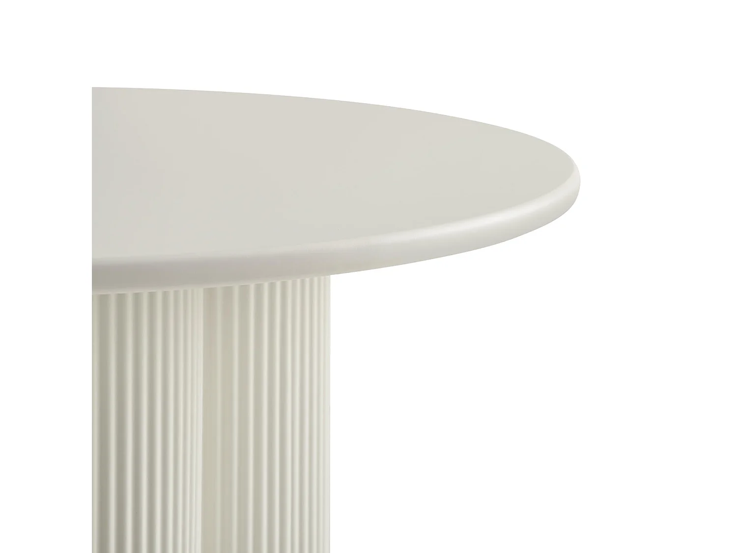 Couchtisch rund Flow - Lackiert & MDF - Cremeweiß