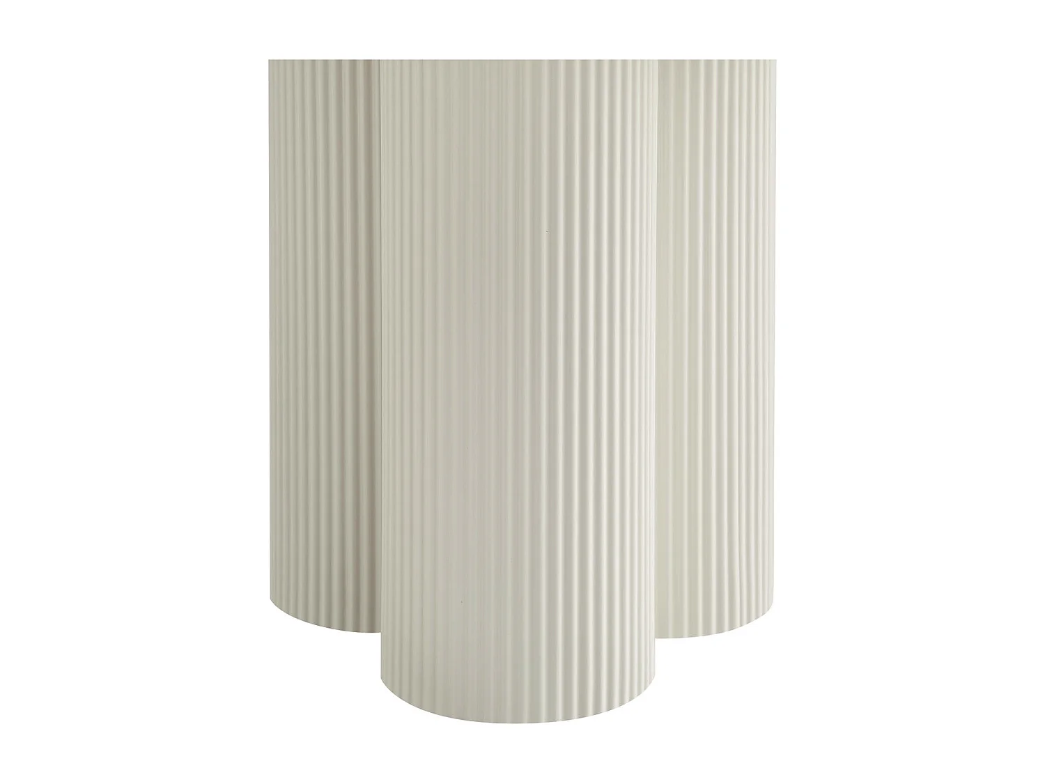 Couchtisch rund Flow - Lackiert & MDF - Cremeweiß