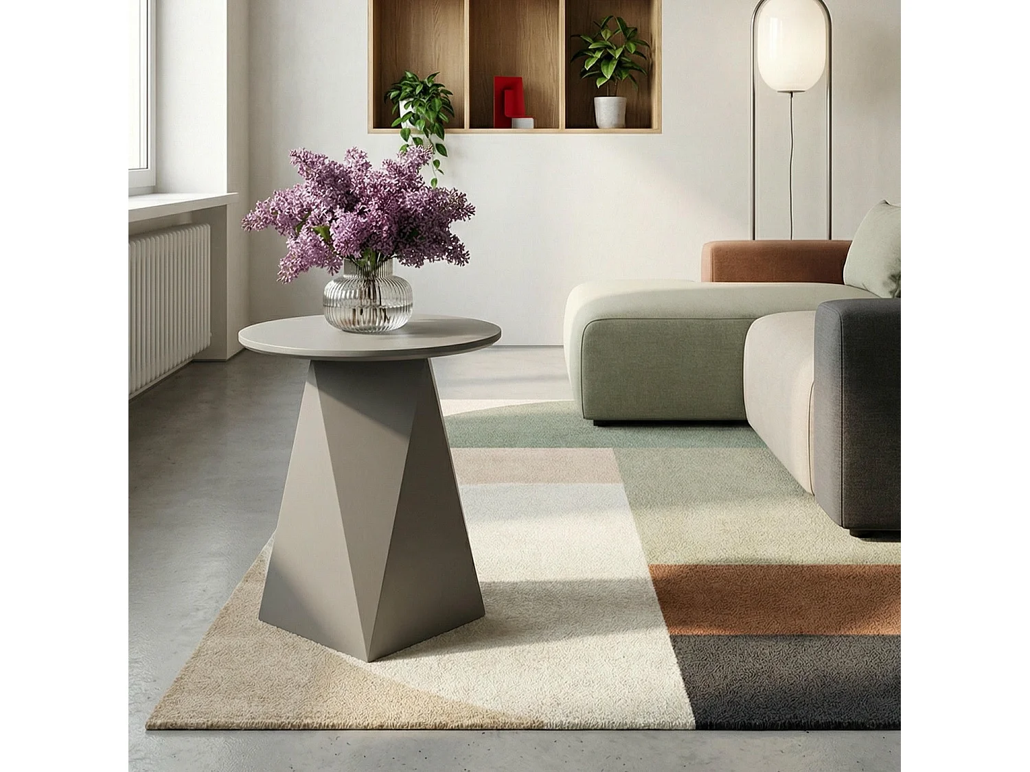 Couchtisch rund Aura - Lackiert & MDF - Beige