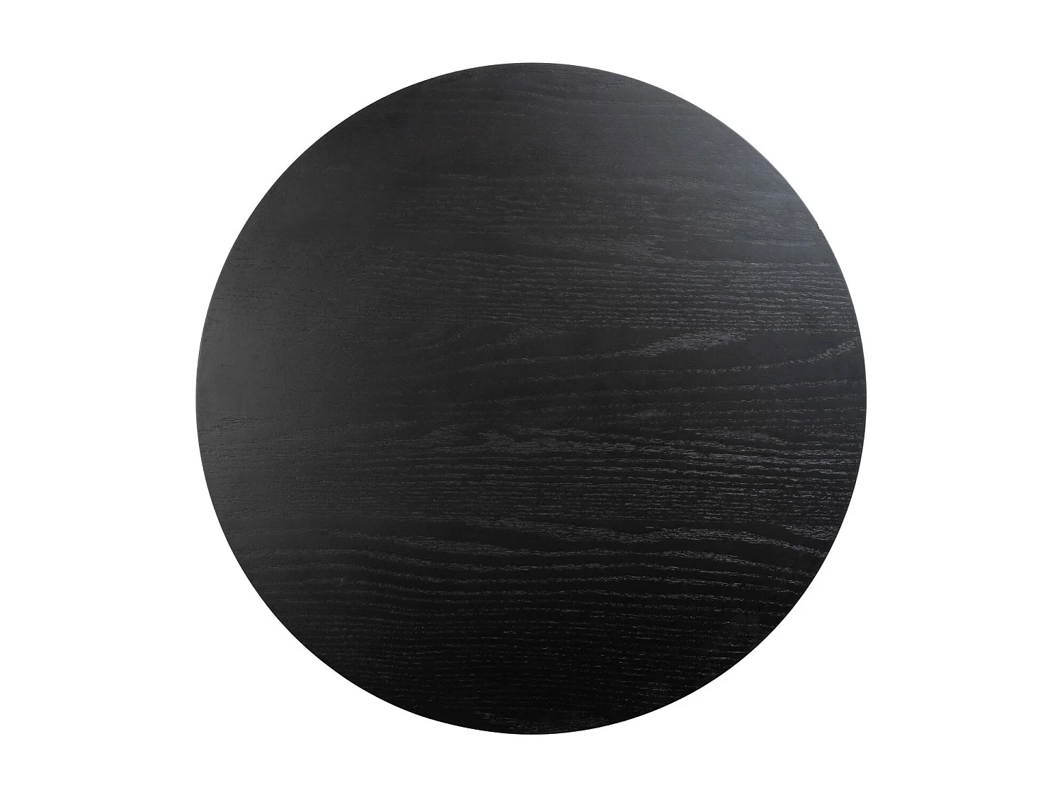 Couchtisch rund Svendborg - Eichenfurnier & MDF - Schwarz